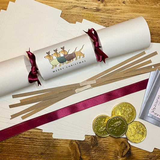 Personalised Christmas Crackers Kit for Sausage Dog Lovers