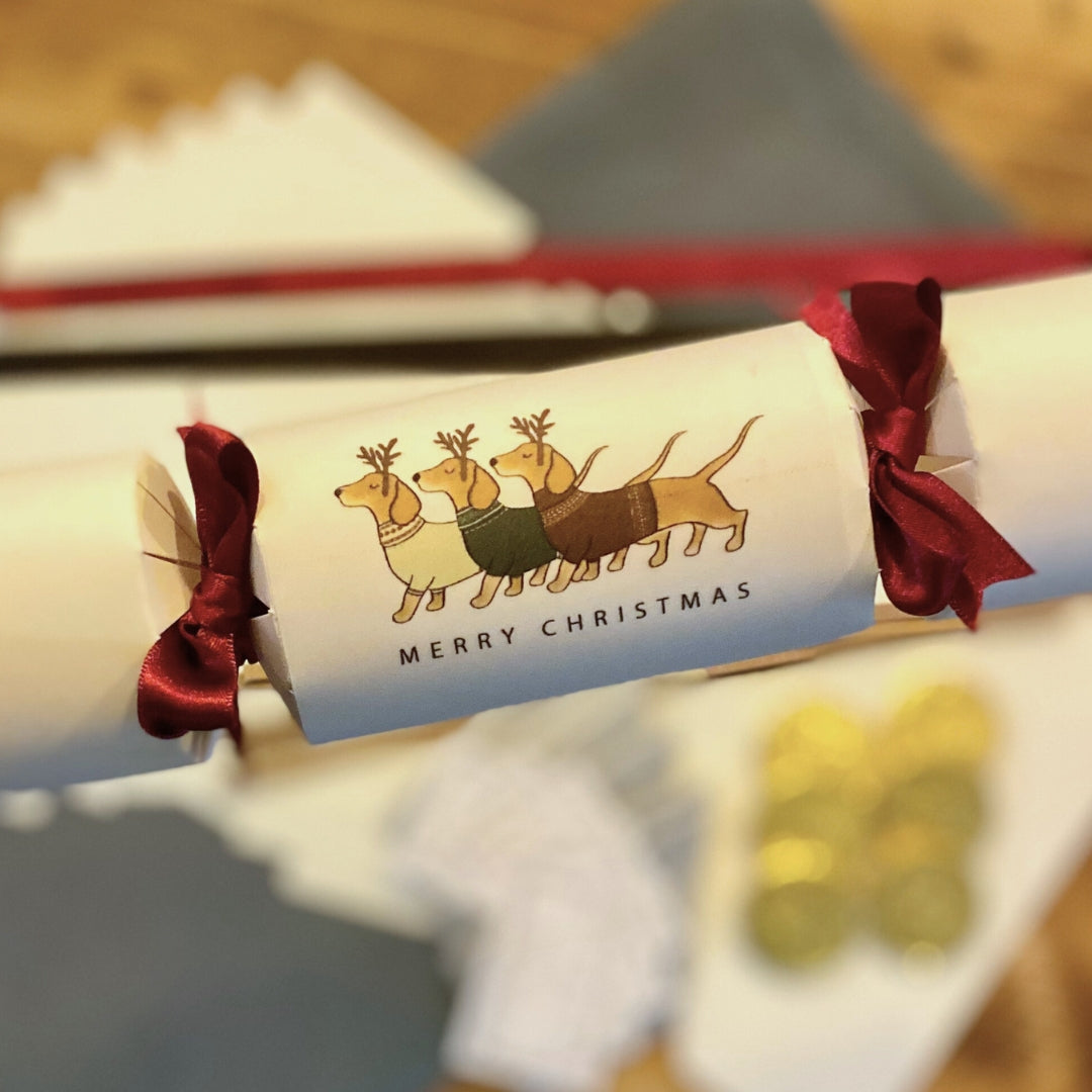 Personalised Christmas Crackers Kit for Sausage Dog Lovers