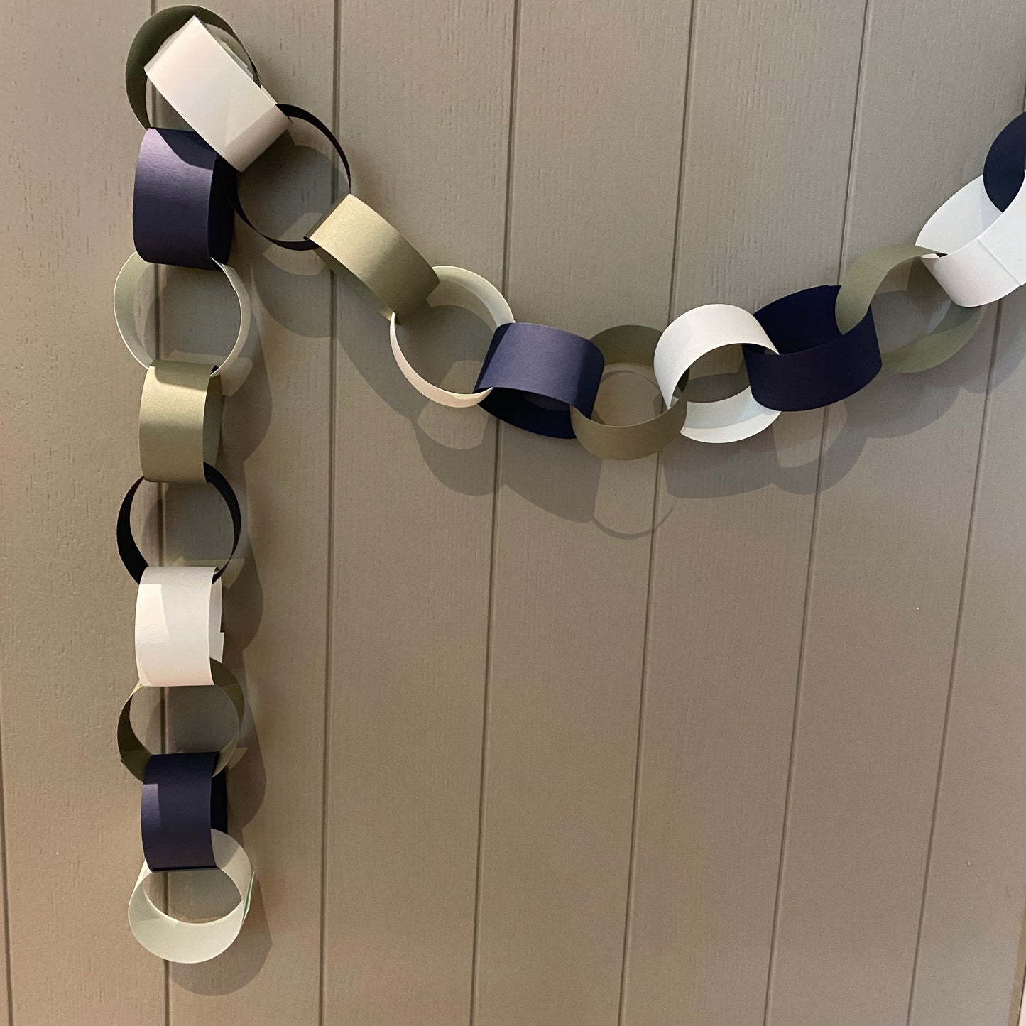 Paper Chain Green and Blue - Festive and Nostalgic Decorations