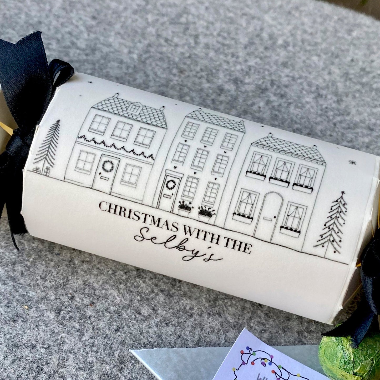 Personalised Christmas Crackers Kit Christmas Village Design