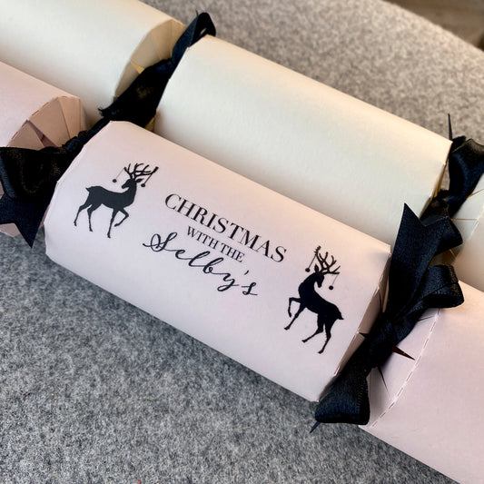 Personalised Illustrated Stag Christmas Cracker Kit