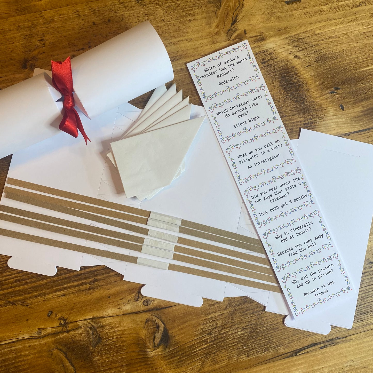 DIY Make Your Own White Christmas Cracker Kit