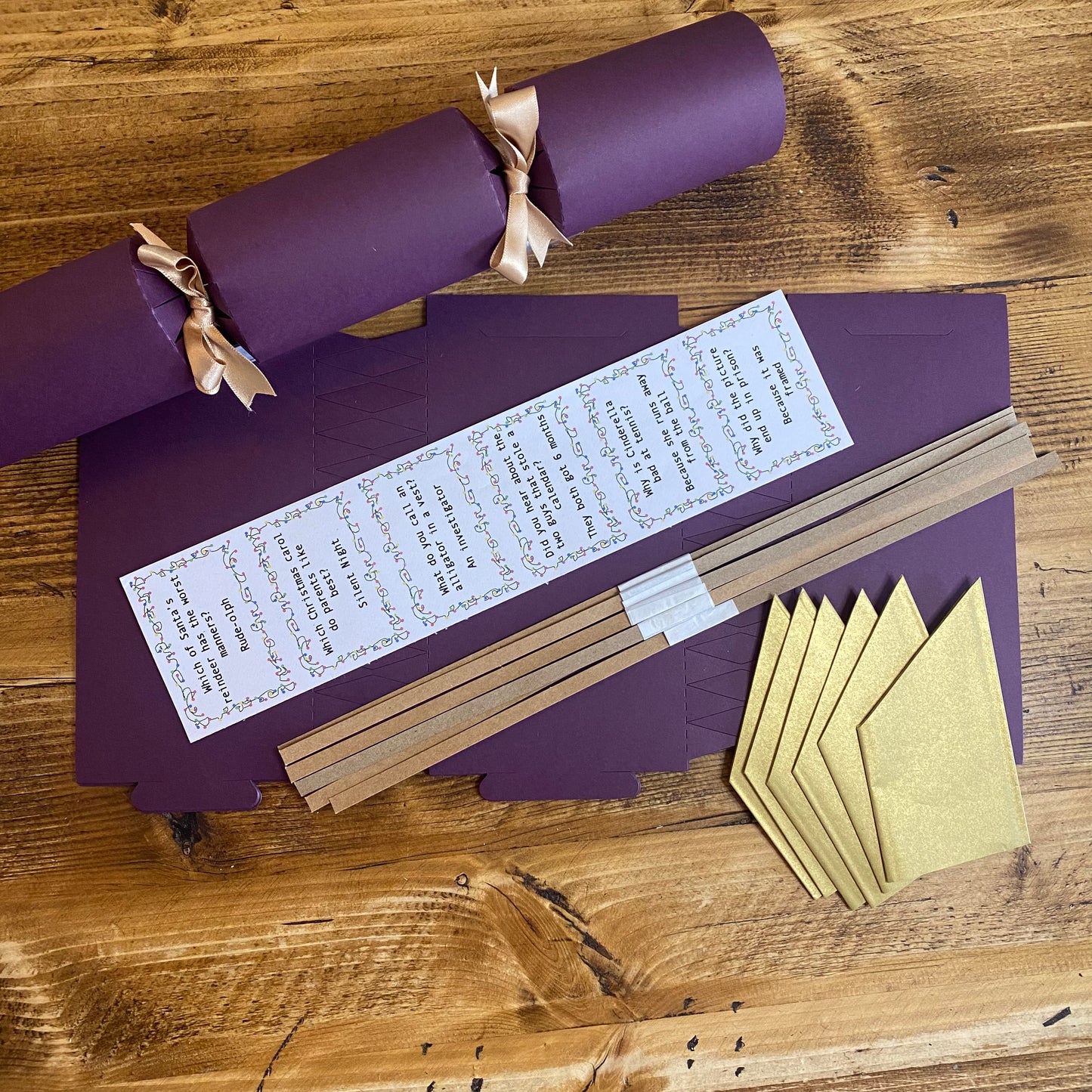 DIY Make Your Own Purple Christmas Cracker Kit