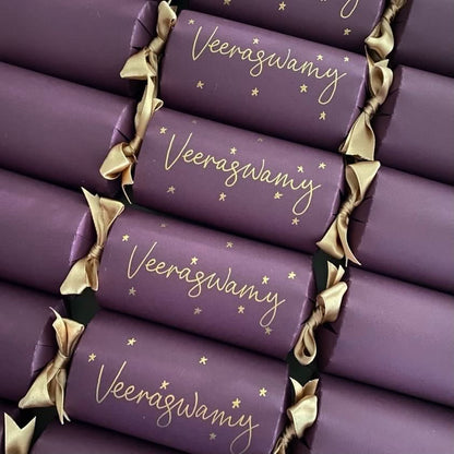 Personalised Scripted Christmas Crackers, Multi Colours Cracker KIT or READY MADE
