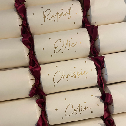 Personalised Scripted Christmas Crackers, Multi Colours Cracker KIT or READY MADE