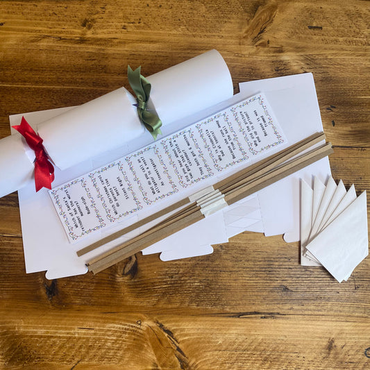 White DIY Christmas Cracker Kit – Ready to Decorate Eco‑Friendly Christmas Craft