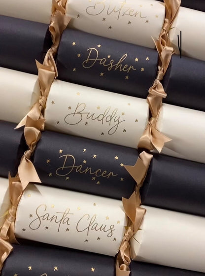 Personalised Scripted Christmas Crackers, Multi Colours Cracker KIT or READY MADE