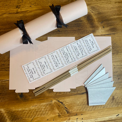 Pale Pink DIY Christmas Cracker Kit - Modern Festive Styling
