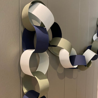 Paper Chain Green and Blue - Festive and Nostalgic Decorations