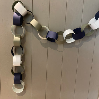 Paper Chain Green and Blue - Festive and Nostalgic Decorations