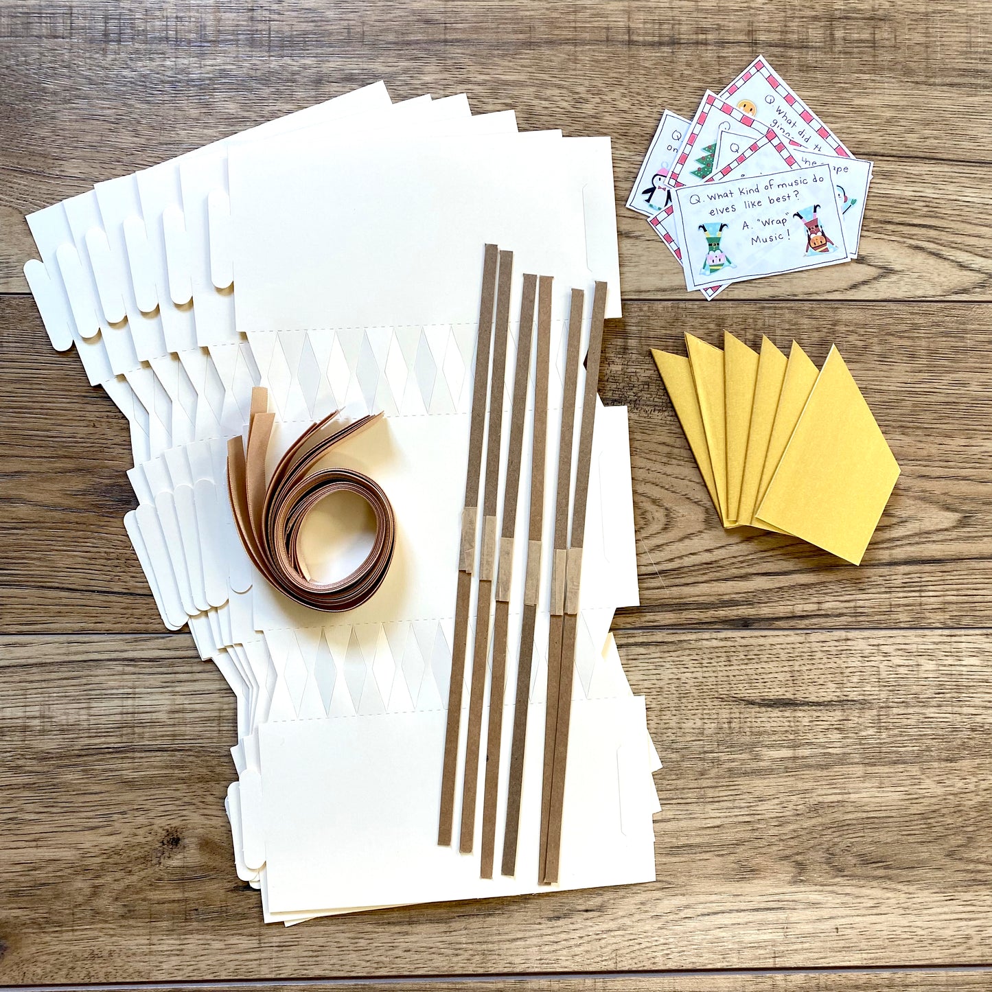 Christmas Cracker Craft Kit Ivory Boards
