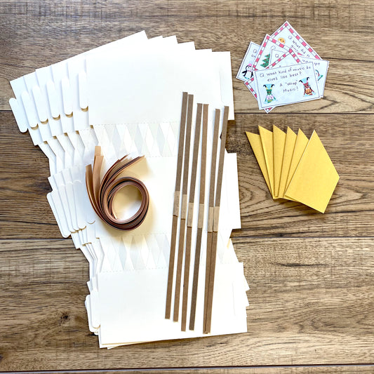 Christmas Cracker Craft Kit Ivory Boards