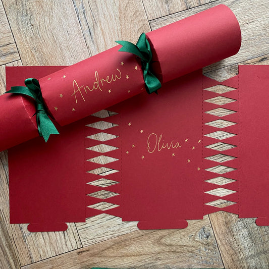 Personalised Christmas Crackers – Handwritten Scripted Luxury, Eco‑Friendly DIY Kit