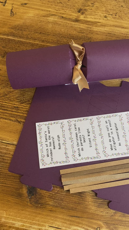 DIY Make Your Own Purple Christmas Cracker Kit