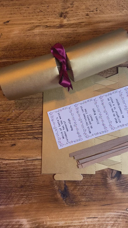 DIY Make Your Own Gold Christmas Cracker Kit