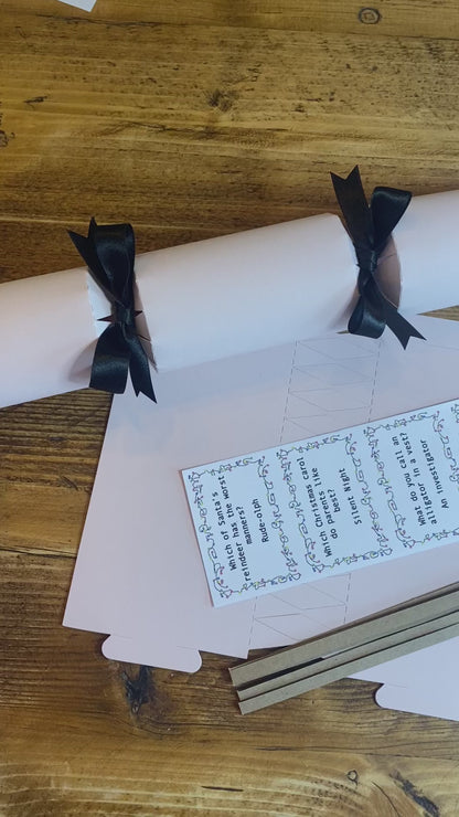 Pale Pink DIY Christmas Cracker Kit - Modern Festive Styling